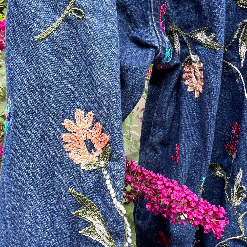 Embroidered Denim Jacket - Picture 3 of 9
